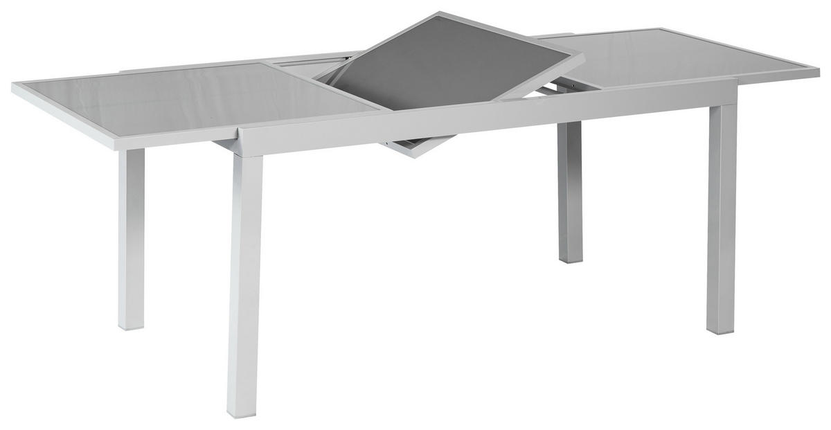 GARTENSET Aluminium  - Silberfarben/Schwarz, KONVENTIONELL, Glas/Textil - Gardenson