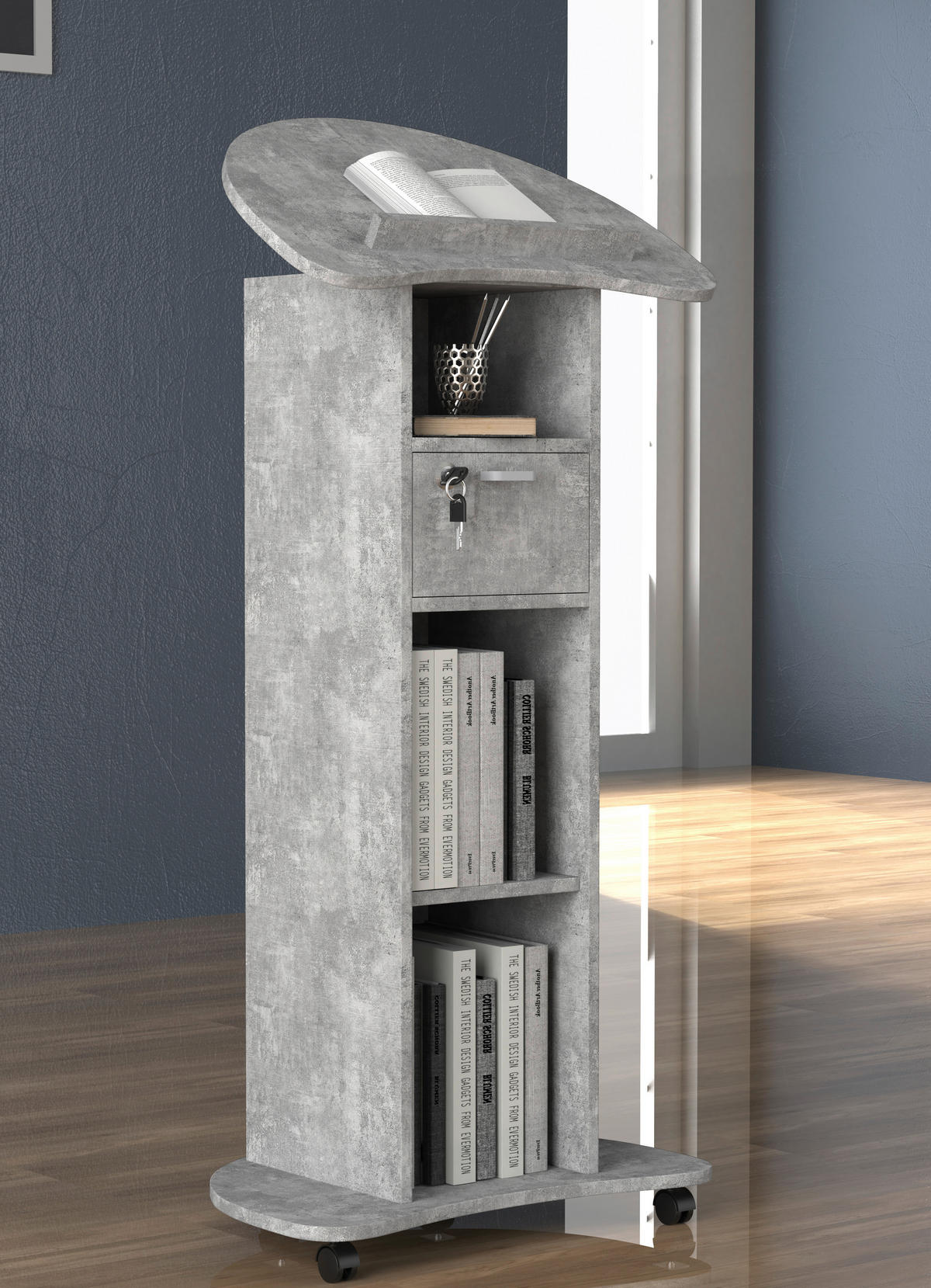 STEHPULT 56/110/37 cm  in Grau  - Grau, Modern, Holzwerkstoff (56/110/37cm) - MID.YOU