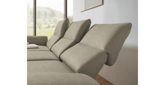 ECKSOFA  in Flachgewebe Sandfarben  175-224/255-365 cm  - Sandfarben/Schwarz, Design, Textil/Metall (175-224/255-365cm) - Dieter Knoll