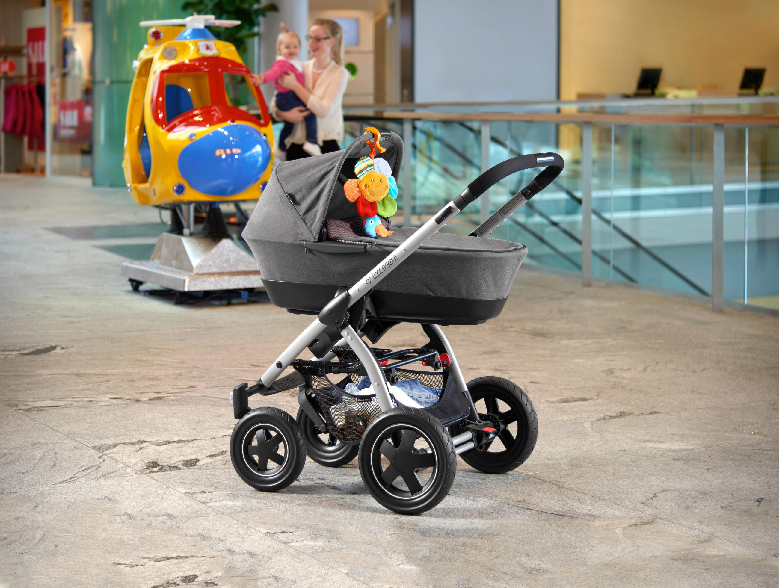 KINDERWAGENSET Mura 4 Plus - Silberfarben/Hellgrau, KONVENTIONELL, Kunststoff/Textil (94,5/65/100,5cm) - MAXI-COSI