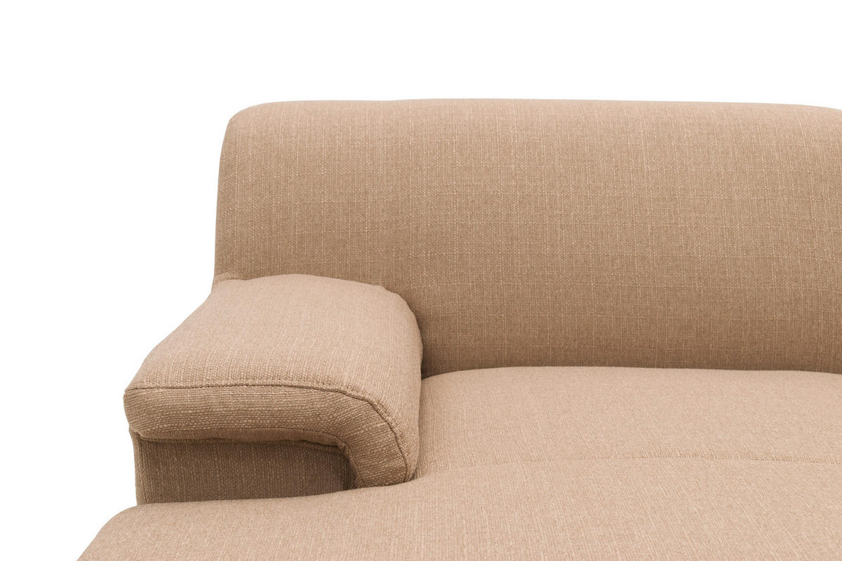 WOHNLANDSCHAFT Beige Webstoff  - Chromfarben/Beige, KONVENTIONELL, Textil/Metall (150/308/194cm) - MID.YOU