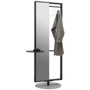GARDEROBENPANEEL 81/189/52 cm - Grau, MODERN, Glas/Holzwerkstoff (81/189/52cm) - Ambiente by Hülsta