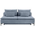 SCHLAFSOFA in Flachgewebe Blau  - Blau/Dunkelgrau, Design, Textil/Metall (203/75/100cm) - Carryhome