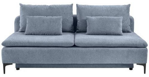 SCHLAFSOFA in Flachgewebe Blau  - Blau/Dunkelgrau, Design, Textil/Metall (203/75/100cm) - Carryhome