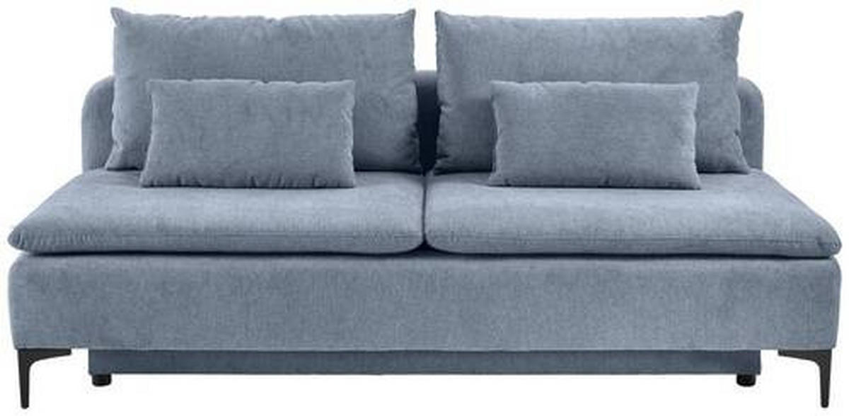 BÄDDSOFFA i flatväv blå  - mörkgrå/blå, Design, metall/textil (203/75/100cm) - MID.YOU