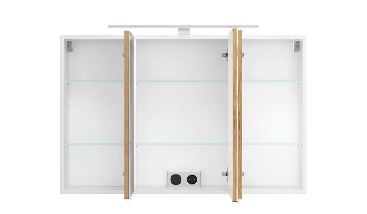 BADEZIMMER 2-teilig  in  - Wildeiche/Weiß, Trend, Glas/Holzwerkstoff (100/200/47cm) - Held