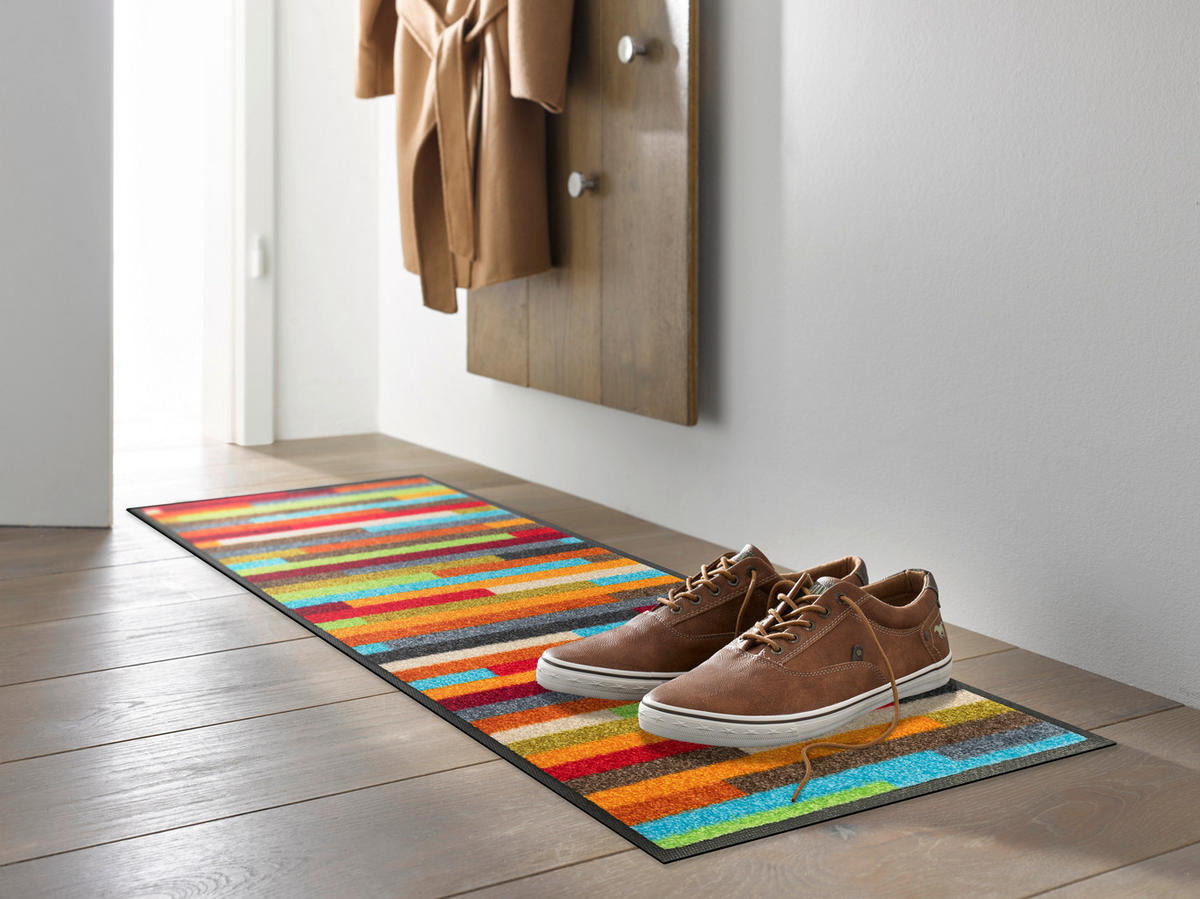 FUßMATTE 35/75 cm Mikado Stripes  - Multicolor, KONVENTIONELL, Kunststoff/Textil (35/75cm) - wash+dry