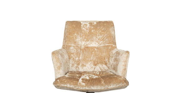 ARMLEHNSTUHL  Stoffauswahl, Sitzfläche 360° drehbar, automatische Rückholfunktion Samt  - Taupe/Schwarz, Design, Textil/Metall (59/89,5/63cm) - Novel