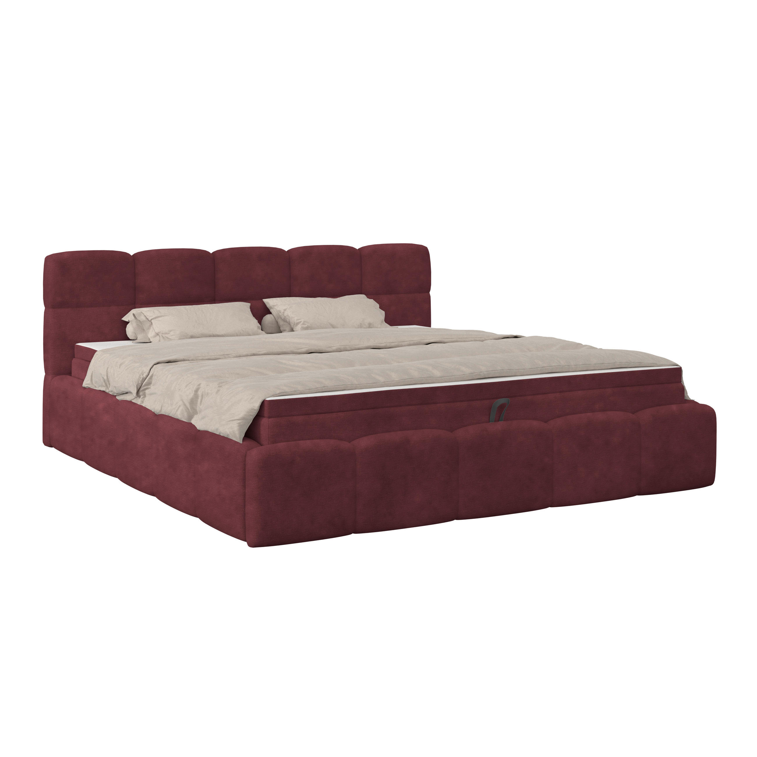 Polsterbett Noe Bordeaux 160x200 Cm