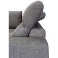 ECKSOFA Dunkelgrau Chenille - Dunkelgrau/Schwarz, KONVENTIONELL, Textil/Metall (185/240cm) - Carryhome
