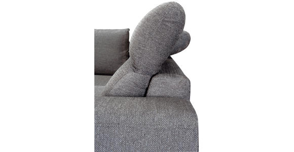 ECKSOFA Dunkelgrau Chenille - Dunkelgrau/Schwarz, KONVENTIONELL, Textil/Metall (185/240cm) - Carryhome