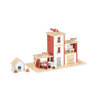FEUERWEHRSTATION - Multicolor, Basics, Holz (55/32cm) - Pinolino