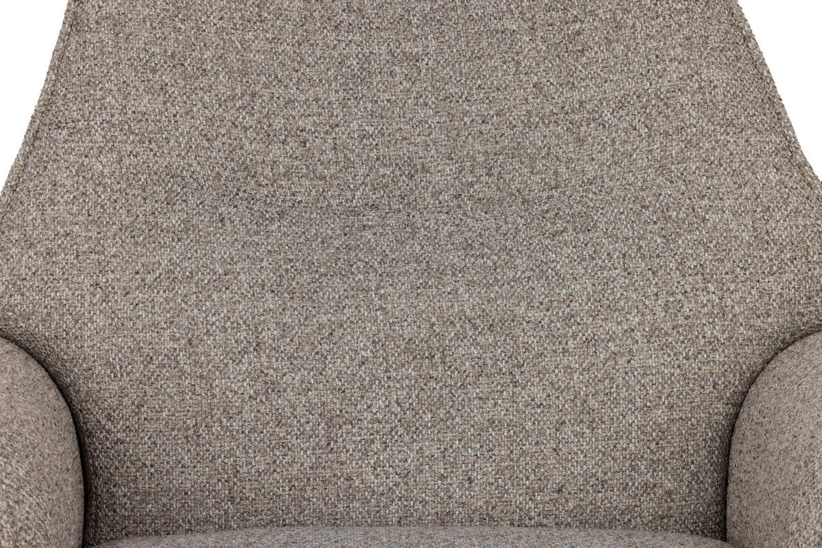 RELAXSESSELSET Bouclé    - Taupe/Schwarz, Design, Holz/Textil (77/108/81cm) - Livetastic