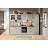 KÜCHENBLOCK IP4250 300 cm  in Braun, Hellgrau  - Hellgrau/Schwarz, Basics, Holzwerkstoff/Metall (300cm) - Impuls