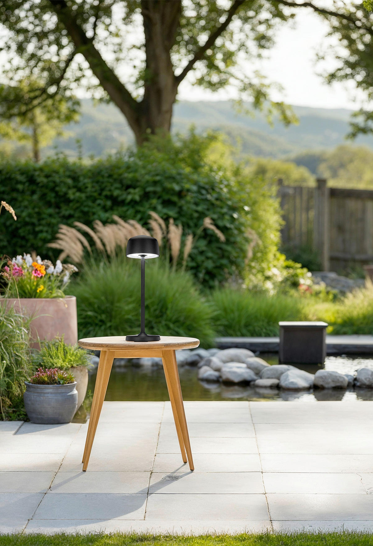 NABÍJATEĽNÁ STOLNÁ LAMPA 7,6/24 cm - priehľadné/čierna, Design, kov/plast (7,6/24cm) - Novel