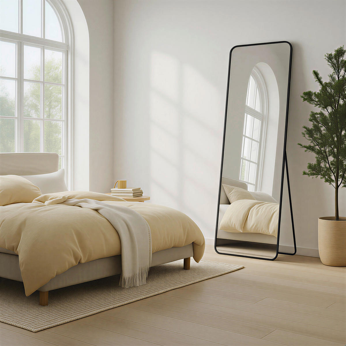 STANDSPIEGEL 40/150/29 cm  - Schwarz, Trend, Glas/Metall (40/150/29cm) - Boxxx