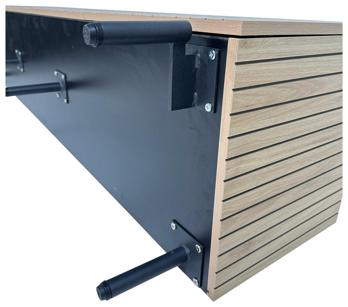 TV-BÄNK LINO  i 181/50/40 cm  - svart/ekfärgad, Design, metall/trämaterial (181/50/40cm) - Xora