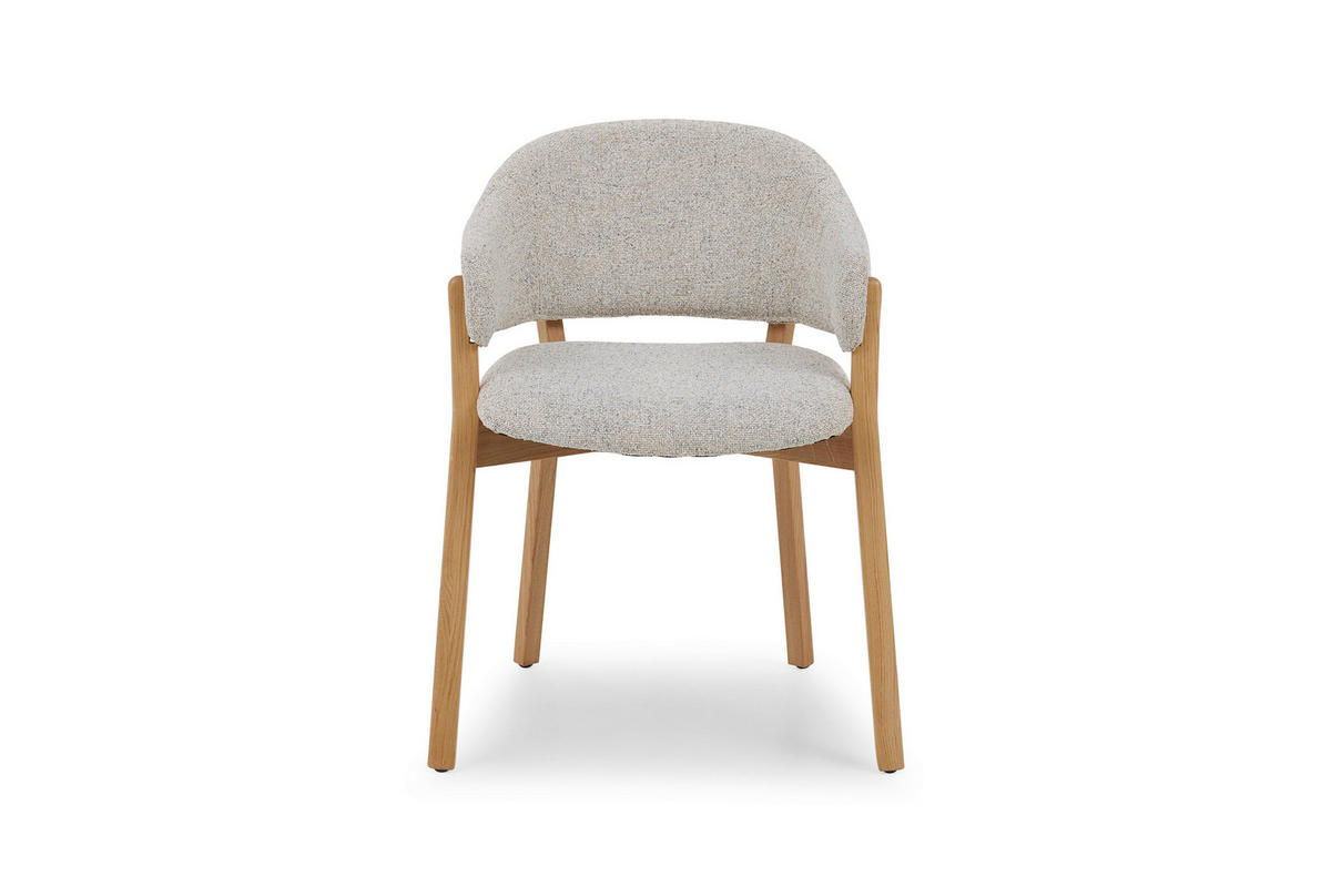ARMLEHNSTUHL   Bouclé  Naturfarben  - Eichefarben/Naturfarben, Design, Holz/Textil (50/81/59cm) - Musterring