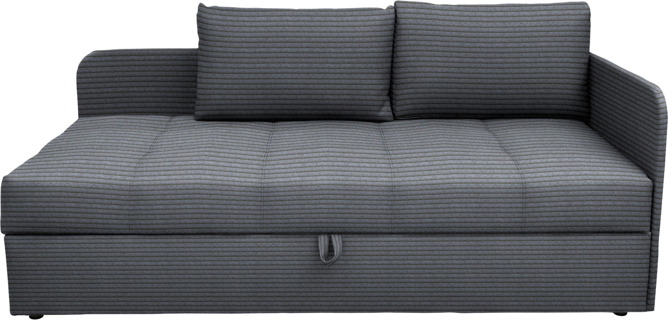 LIEGE  in Cord Grau  - Schwarz/Grau, Basics, Kunststoff/Textil (205/90/95cm) - Xora