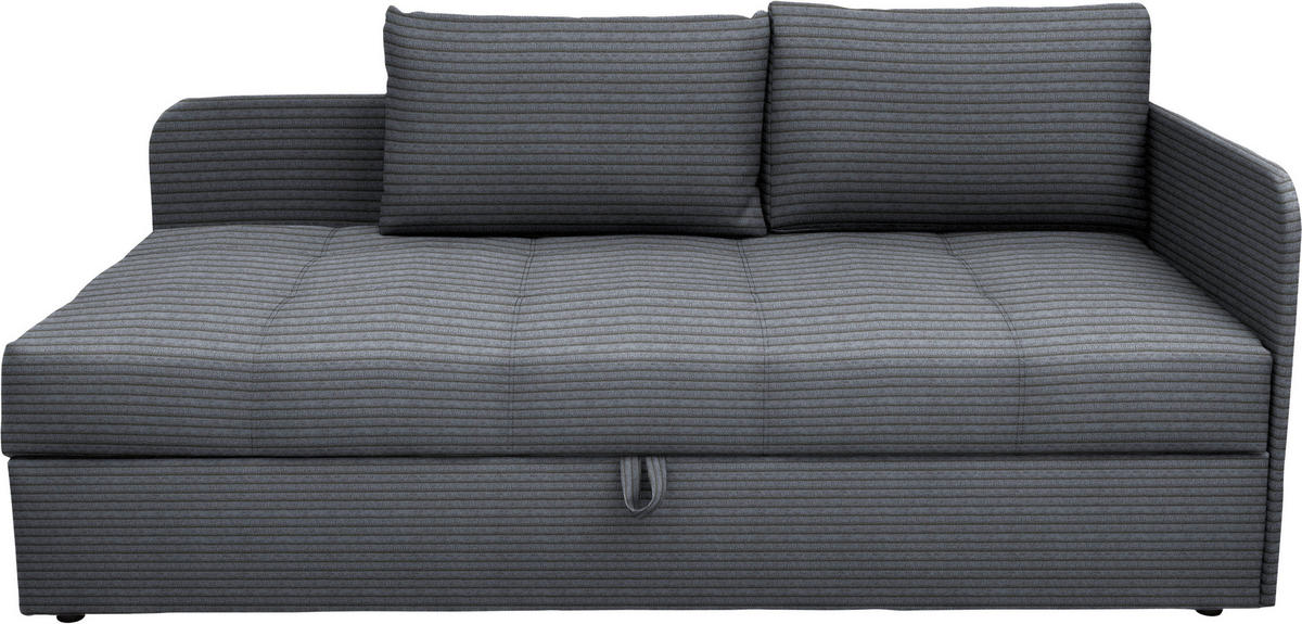 LIEGE  in Cord Grau  - Schwarz/Grau, Basics, Kunststoff/Textil (205/90/95cm) - Xora