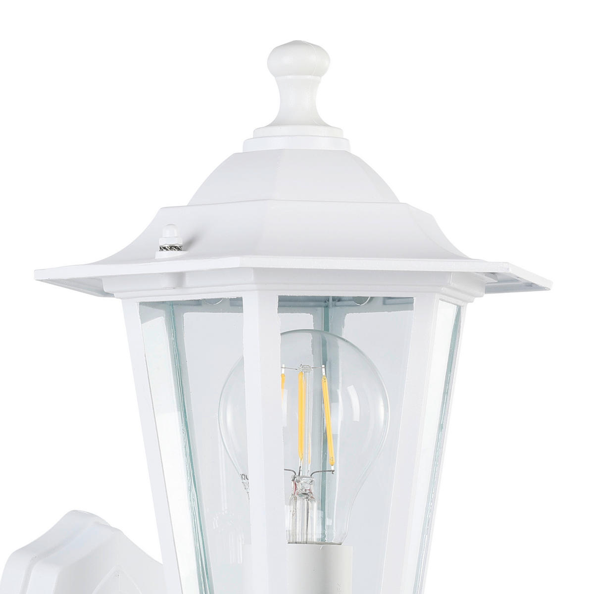 AUßENWANDLEUCHTE 16,5/23,5/42,5 cm   - Klar/Weiß, Basics, Glas/Metall (16,5/23,5/42,5cm) - Eglo