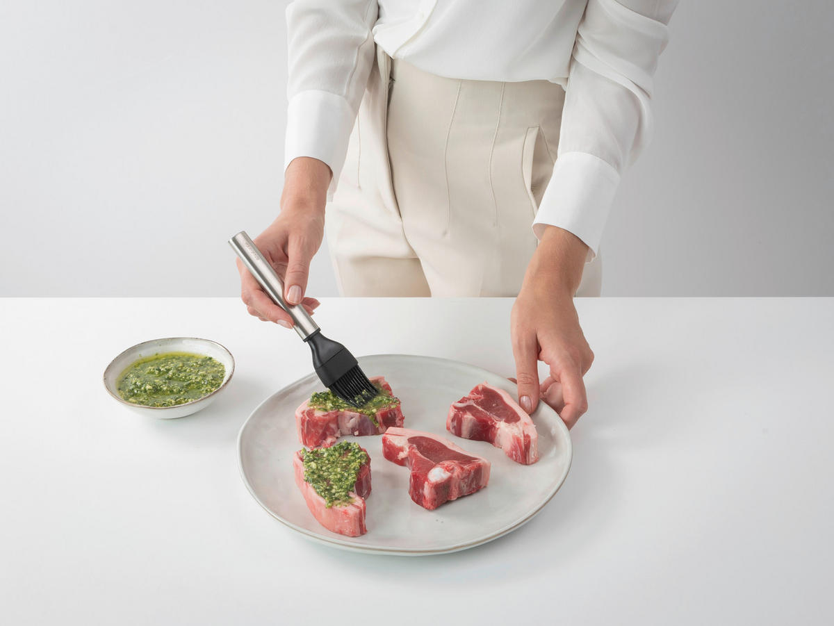 KENŐECSET - fekete/nemesacél, Basics, műanyag/fém (0.075kg) - Brabantia