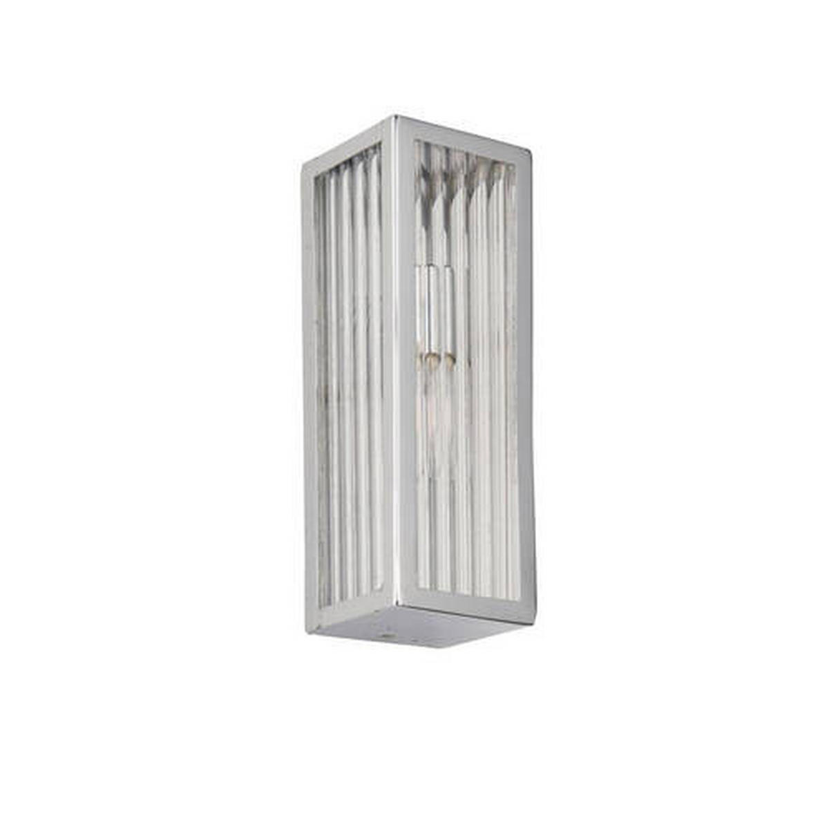 BADEZIMMER-WANDLEUCHTE 7.5/21,5 cm   - Klar/Weiß, KONVENTIONELL, Glas (7.5/21,5cm) - ENDON