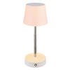 LED-TISCHLEUCHTE - Chromfarben/Weiss, Konventionell, Kunststoff/Metall (10,6/10,5-28cm) - Globo
