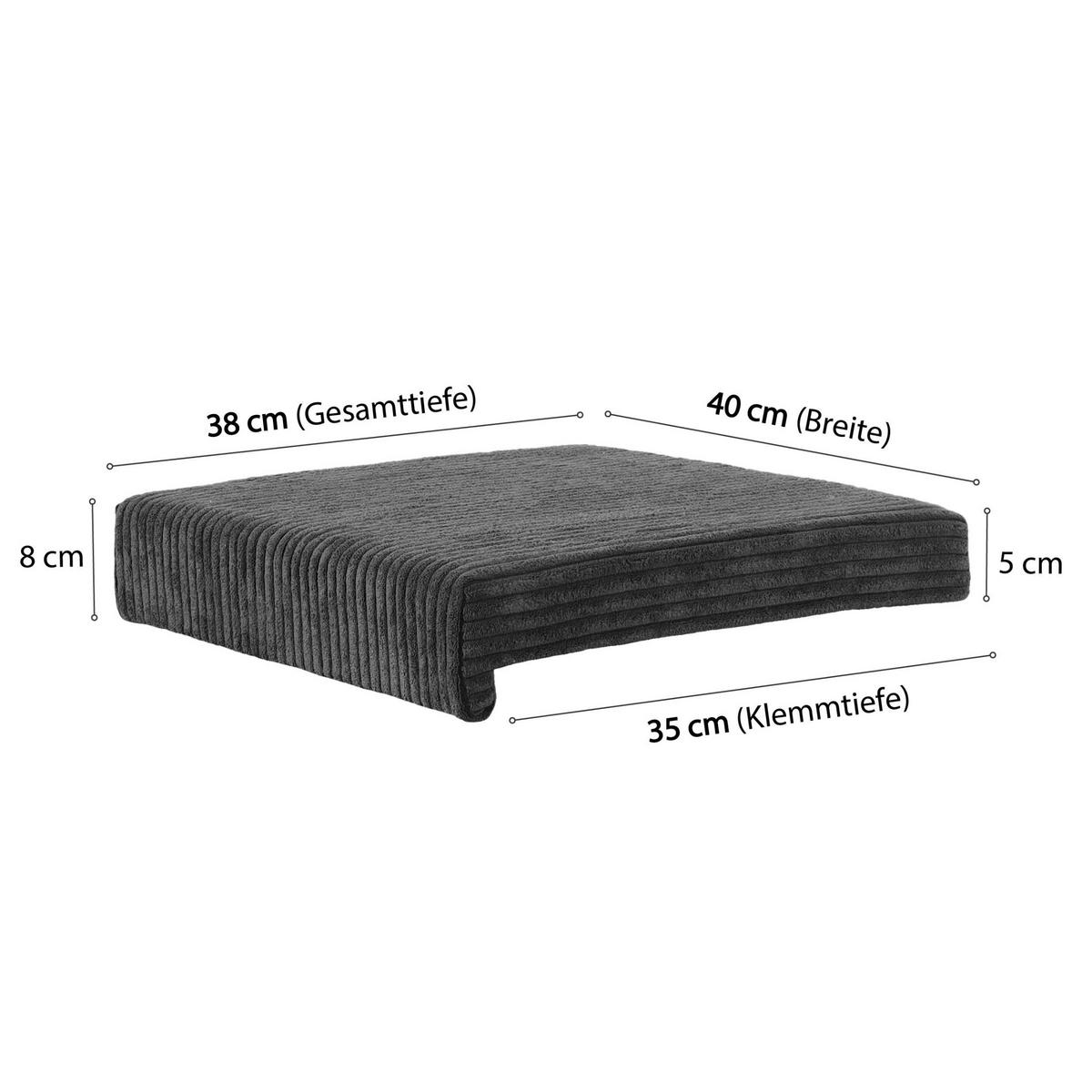 KLEMMKISSEN 2er Set 40/35/38/5/8 cm  - Basics, Textil (40/35/38/5/8cm)