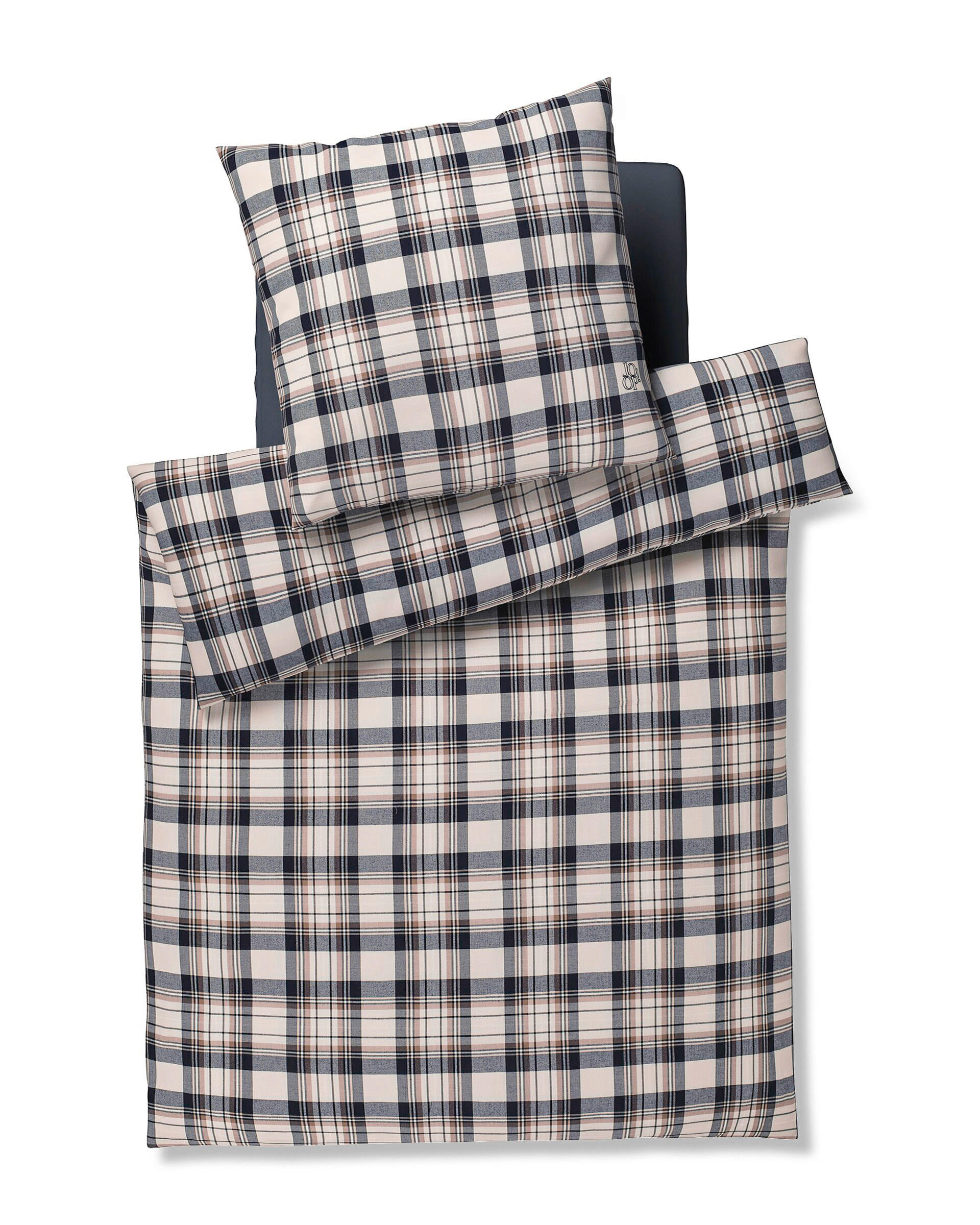 WENDEBETTWÄSCHE 2-teilig Soft Frames Flanell 135/200 cm  - Blau, Design, Textil (135/200cm) - Joop!