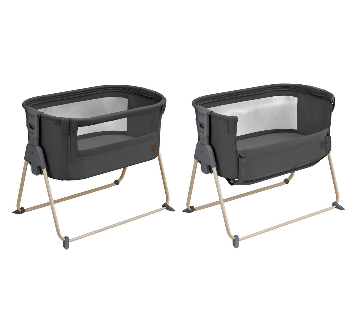 BEISTELLBETT Tori  - Dunkelgrau, Basics, Textil (86/76/61cm) - Maxi-Cosi