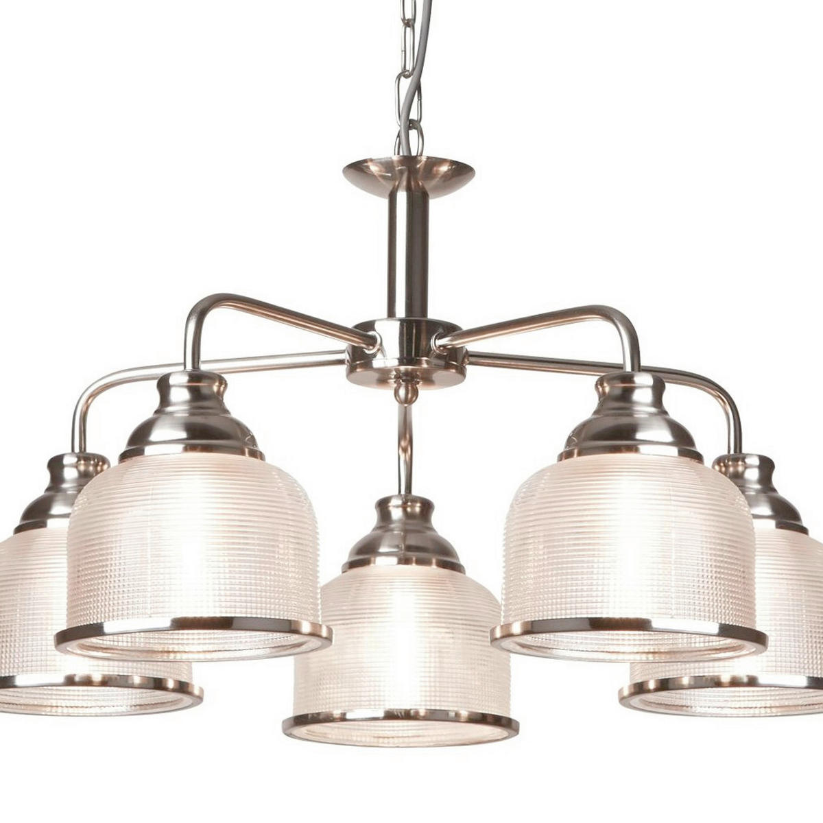 HÄNGELEUCHTE Bistro II 58/120/58 cm  - Klar/Silberfarben, KONVENTIONELL, Glas/Metall (58/120/58cm)