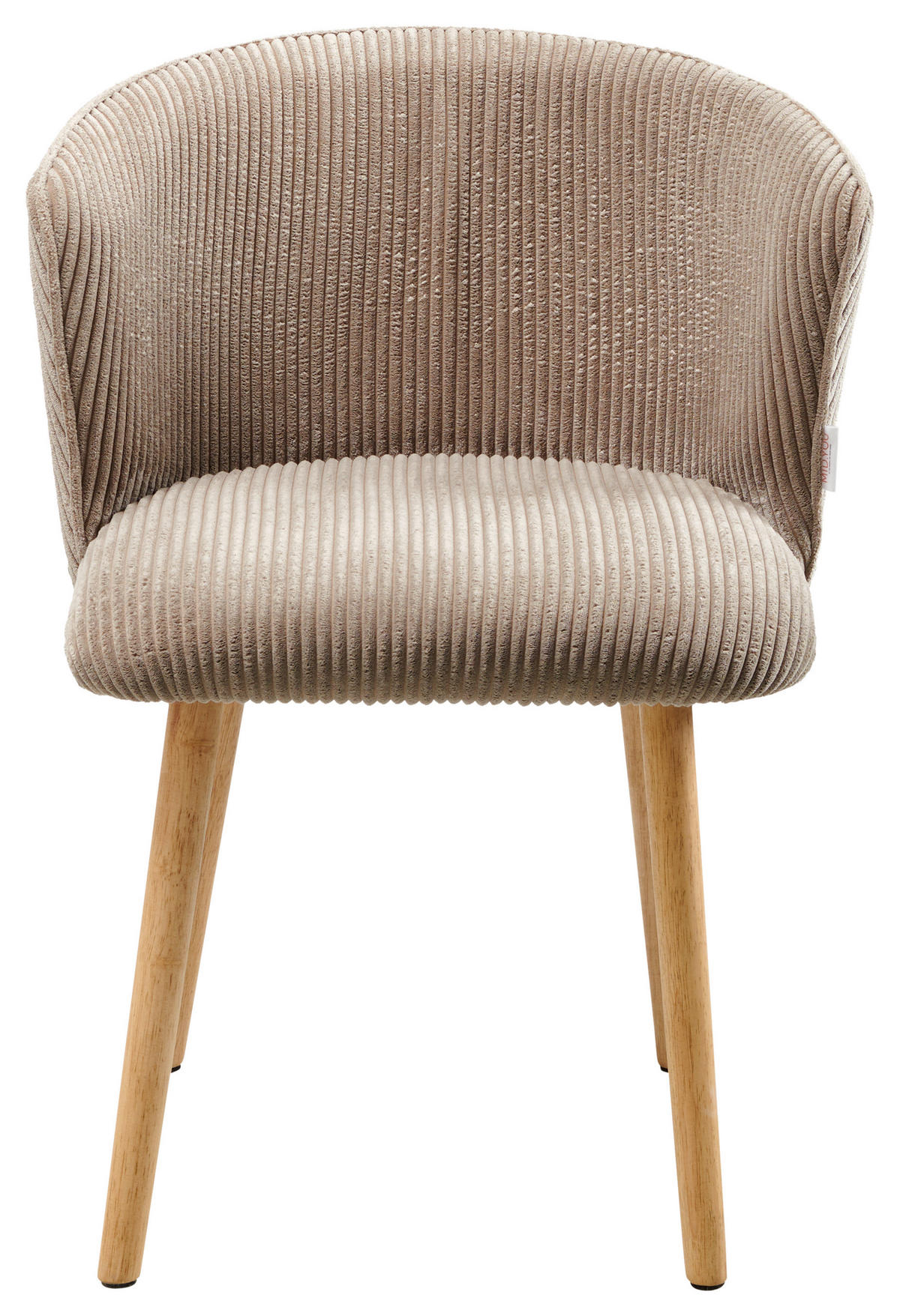 STUHL Cord Braun, Naturfarben Buche massiv  - Braun/Naturfarben, LIFESTYLE, Holz/Textil (61/79/61cm) - MID.YOU