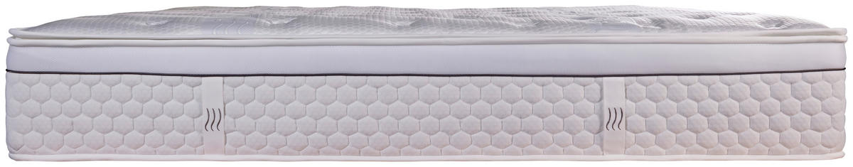 TASCHENFEDERKERNMATRATZE COOLTECH V-2 140/200 cm Höhe ca. 32 cm  - Weiss, Basics, Textil (140/200cm) - Livetastic