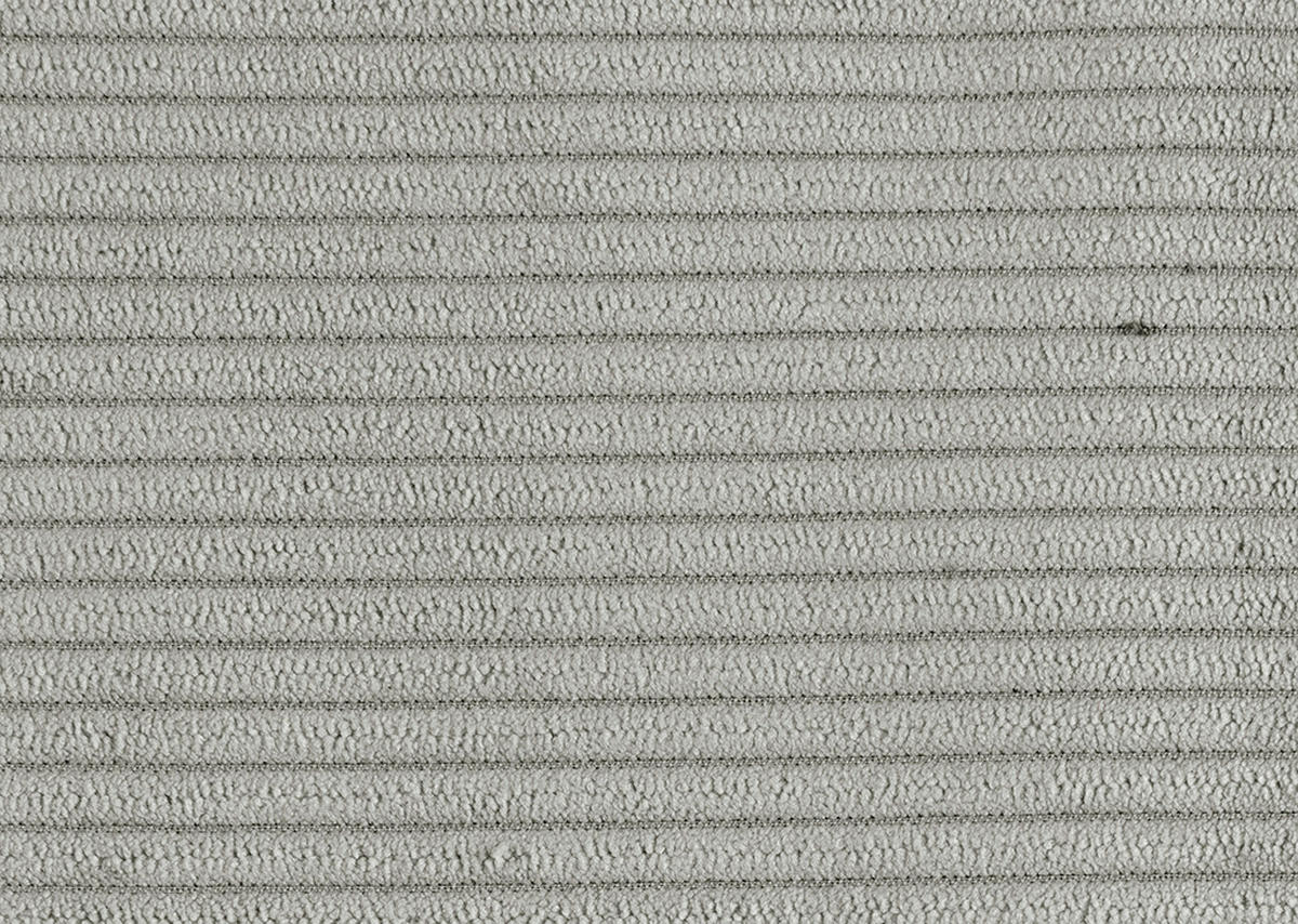 ECKSOFA in Velours, Feincord Silberfarben  - Silberfarben/Schwarz, Design, Textil/Metall (280/254cm) - Beldomo Style