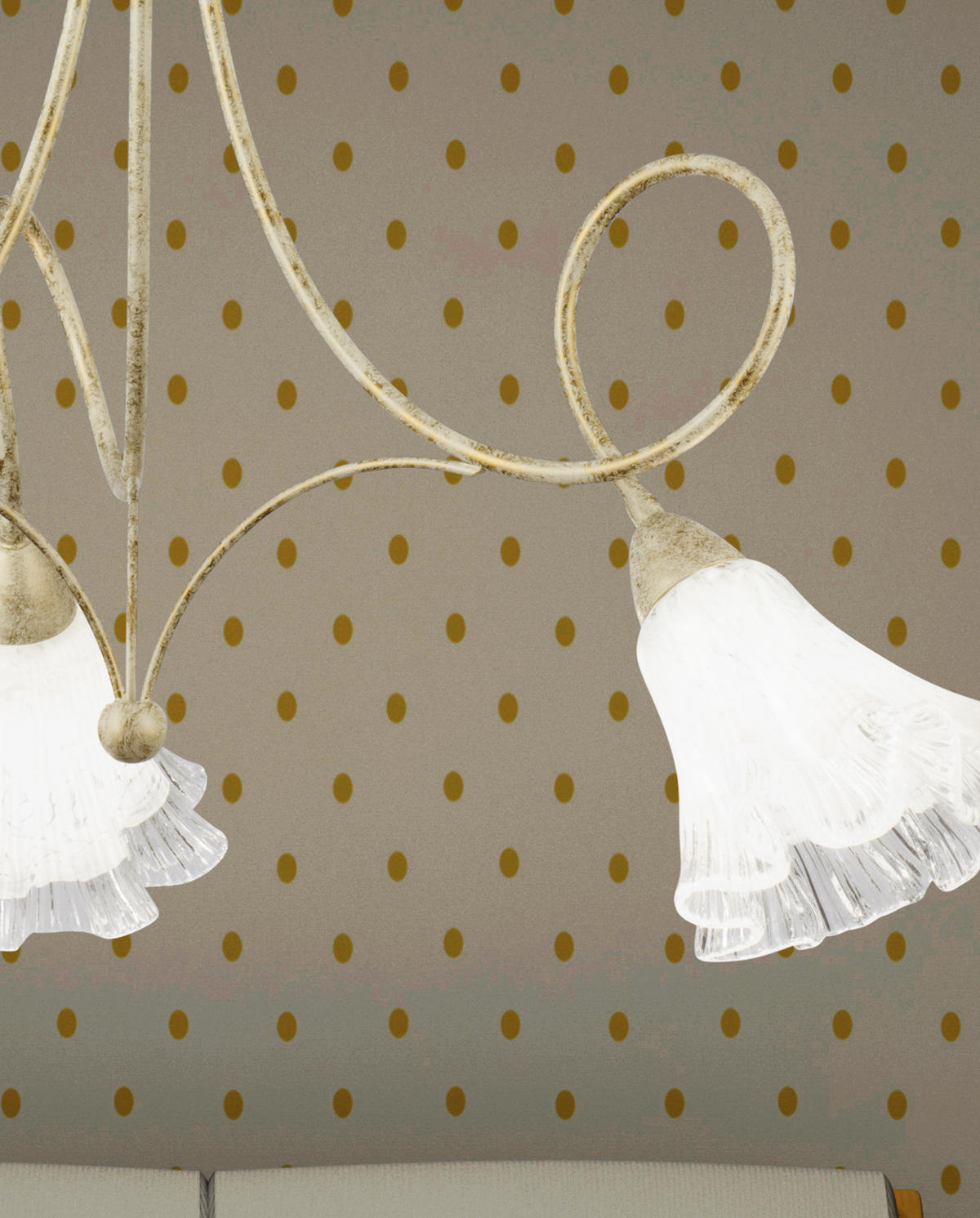 HÄNGELEUCHTE 55/113 cm  - Creme/Weiß, KONVENTIONELL, Glas/Metall (55/113cm)