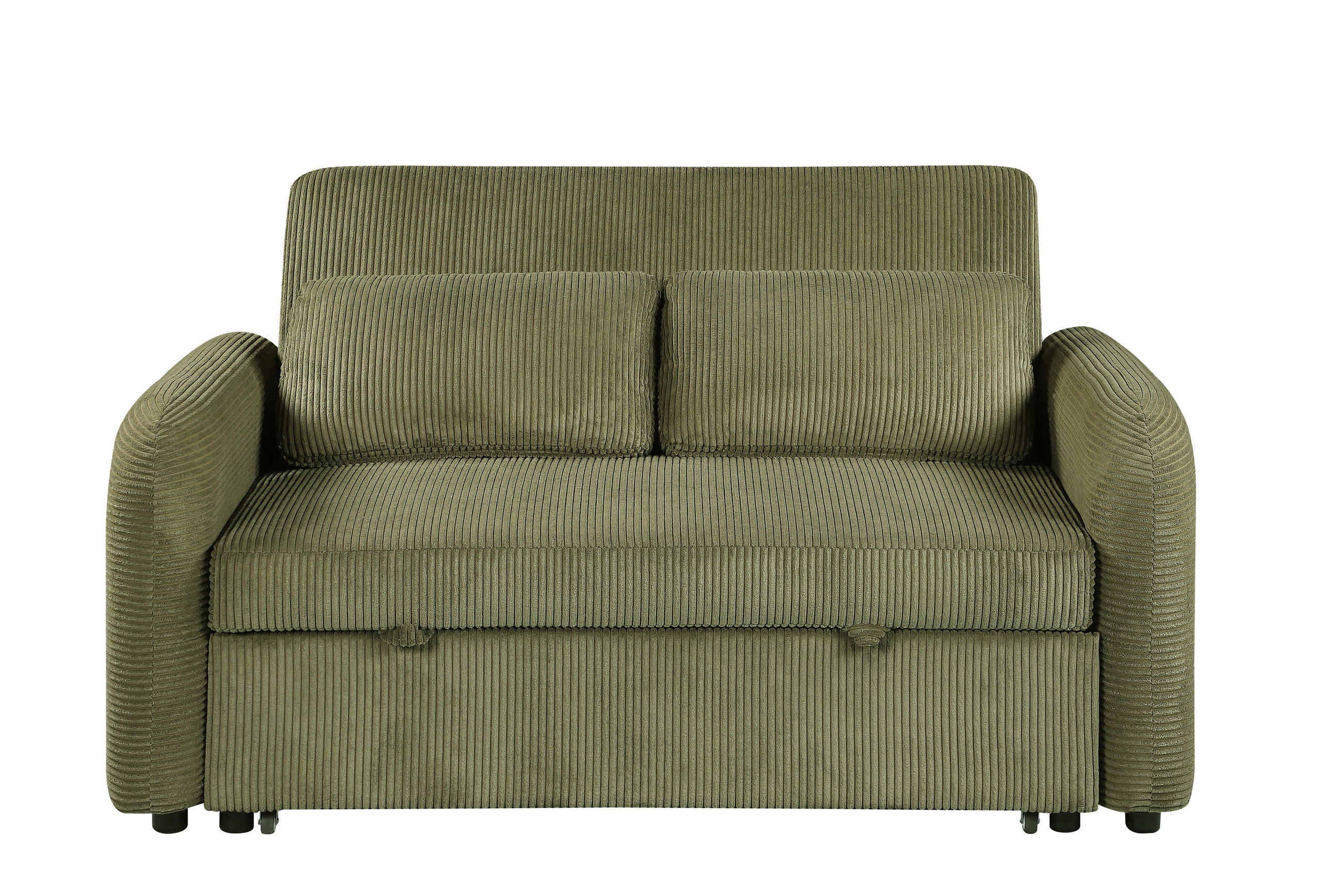 SCHLAFSOFA Cord Grün  - Schwarz/Grün, Design, Kunststoff/Textil (150/86/90cm) - MID.YOU