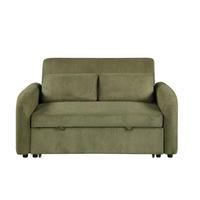 SCHLAFSOFA Cord Grün  - Schwarz/Grün, Design, Kunststoff/Textil (150/86/90cm) - MID.YOU