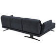 ECKSOFA  in Flachgewebe Grau  176-217/279-327 cm  - Schwarz/Grau, Design, Textil/Metall (176-217/279-327cm) - Dieter Knoll