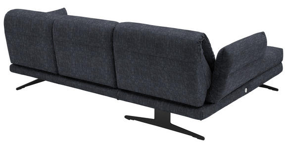 ECKSOFA  in Flachgewebe Grau  176-217/279-327 cm  - Schwarz/Grau, Design, Textil/Metall (176-217/279-327cm) - Dieter Knoll