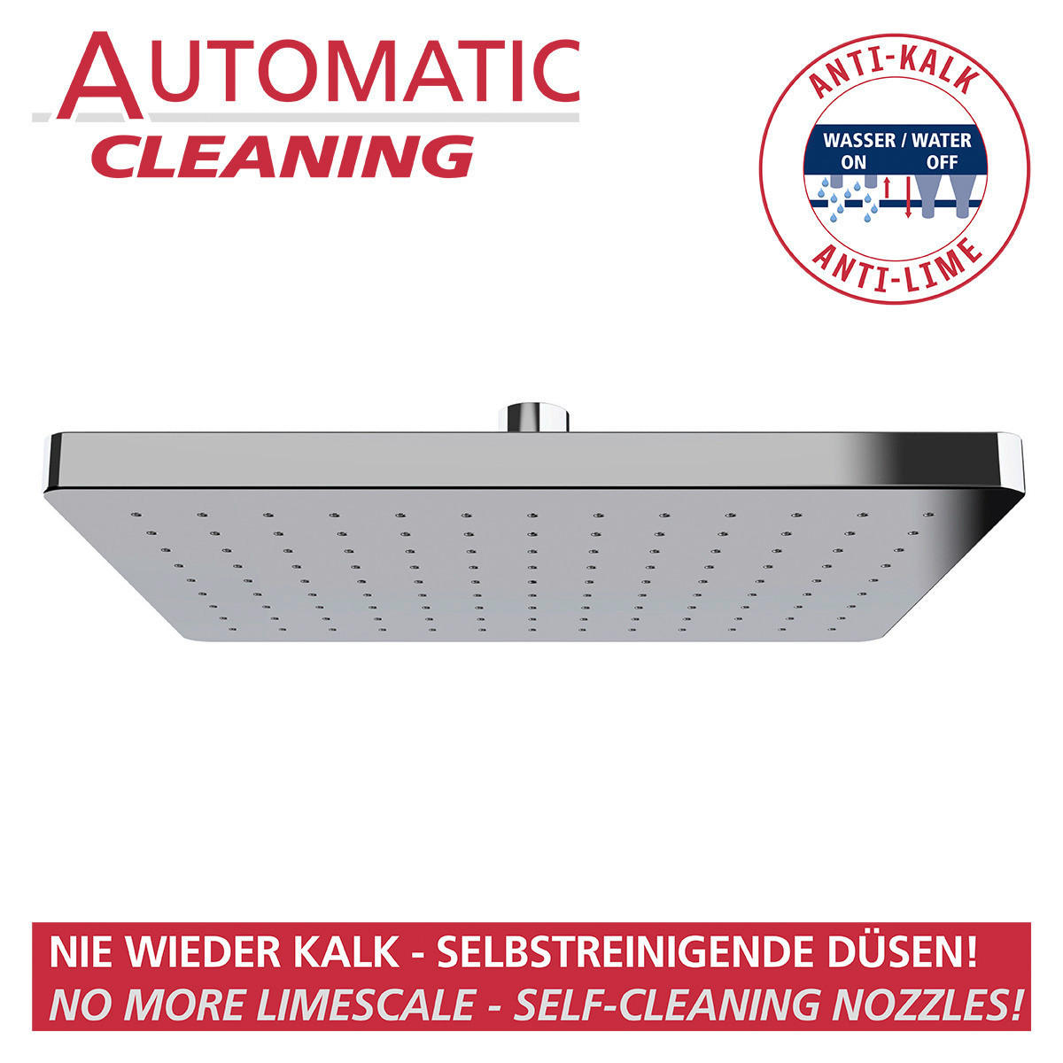 DUSCHKOPF 25/17 cm   - Chromfarben, Basics, Kunststoff (25/17cm) - Wenko