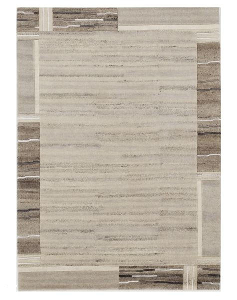 Cazaris Wollteppich Savana Kite Grau, Beige 70x140 cm