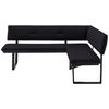 ECKBANK 190/150 cm  in Anthrazit, Schwarz  - Anthrazit/Schwarz, MODERN, Textil/Metall (190/150cm) - Cantus