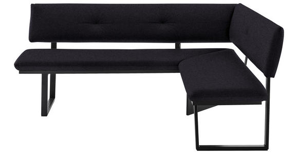 ECKBANK 205/165 cm in Anthrazit, Schwarz - Anthrazit/Schwarz, MODERN, Textil/Metall (205/165cm) - Cantus
