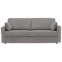 SCHLAFSOFA in Textil Blau, Braun  - Chromfarben/Blau, Konventionell, Textil/Metall (208/86/97cm) - Novel