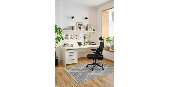 SCHREIBTISCH 180/69/75 cm Weiß Hochglanz  - Weiß Hochglanz, Design, Holzwerkstoff (180/69/75cm) - Carryhome