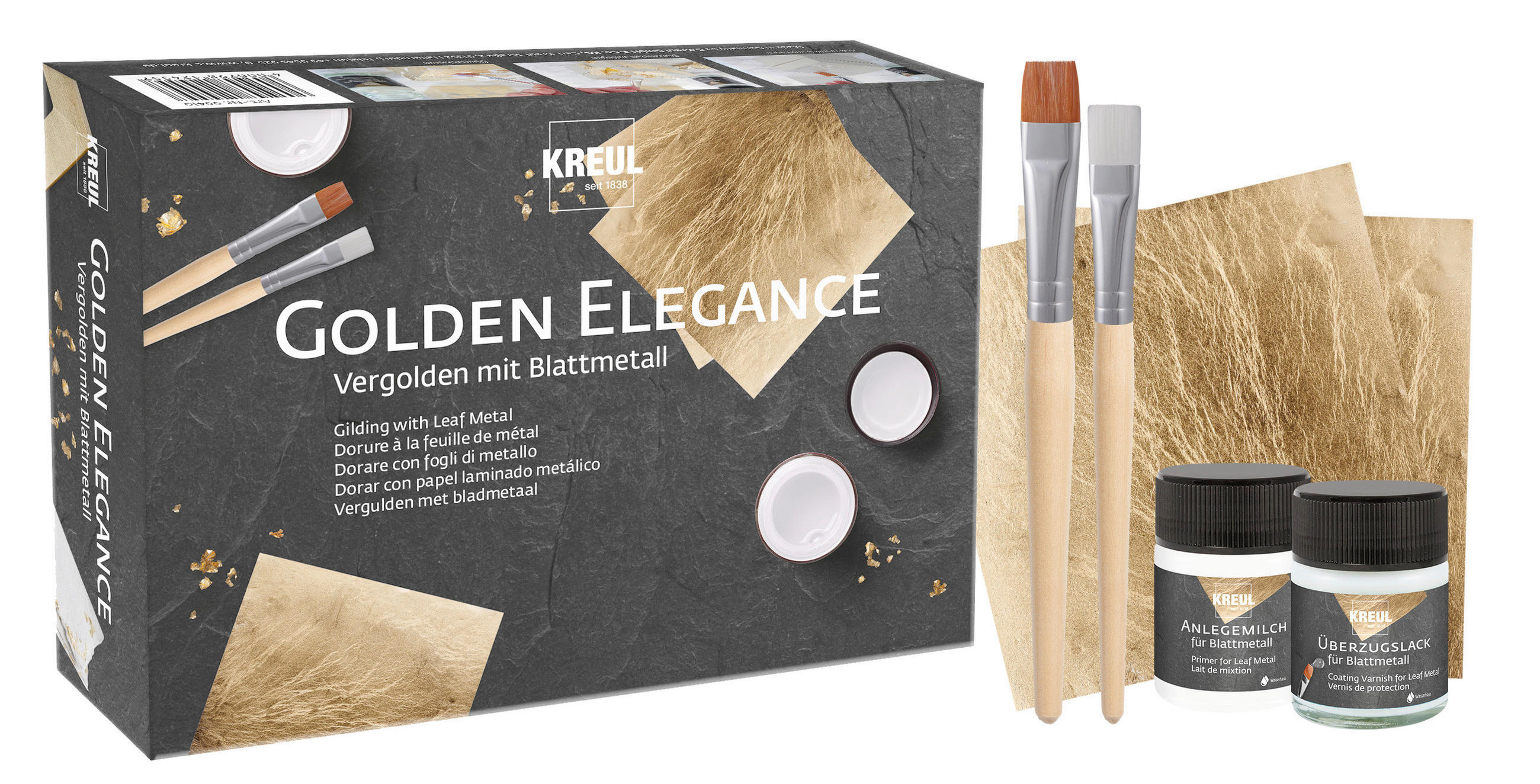 BLATTMETALL - Goldfarben, Basics (15,5/5/23,5cm)