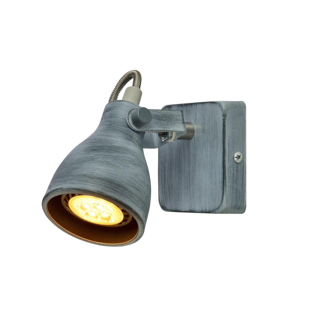 Thumbnail - Xxxl Wandstrahler, Grau, Metall, 11x8x16 cm, Lampen & Leuchten, Innenbeleuchtung, Spots & Strahler, Wandstrahler
