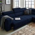 ECKSOFA  in Mikrofaser Dunkelblau  301/207 cm  - Schwarz/Dunkelblau, Design, Textil/Metall (301/207cm) - Xora