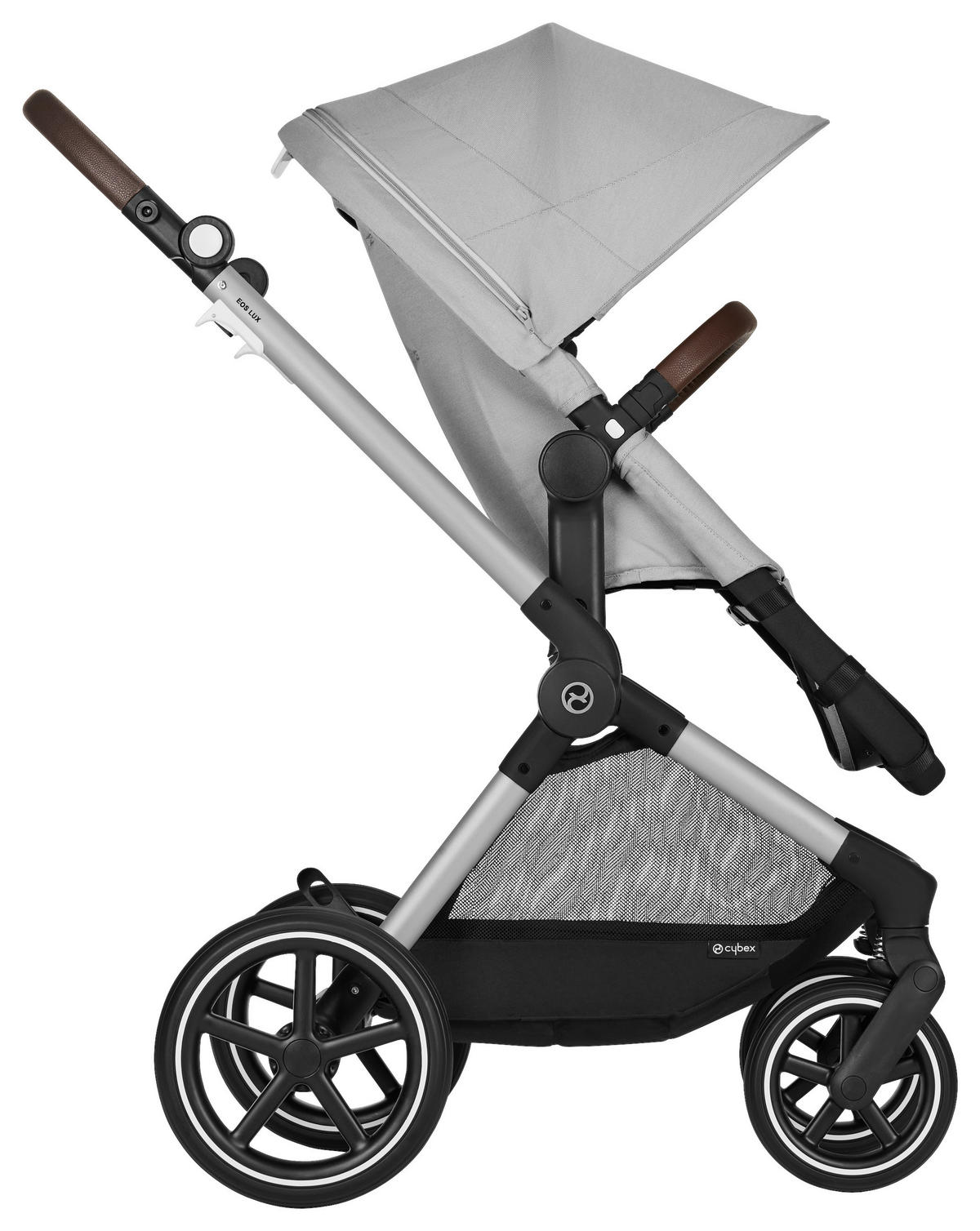 SET DJEČJIH KOLICA  EOS Lux inkl.  Aton B2  - siva/srebrne boje, Basics, tekstil/metal (92/53/50,8cm) - Cybex